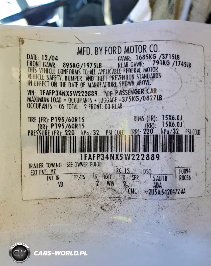 2005 Ford Focus Zx4 VIN:1FAFP34NX5W222889 - 13