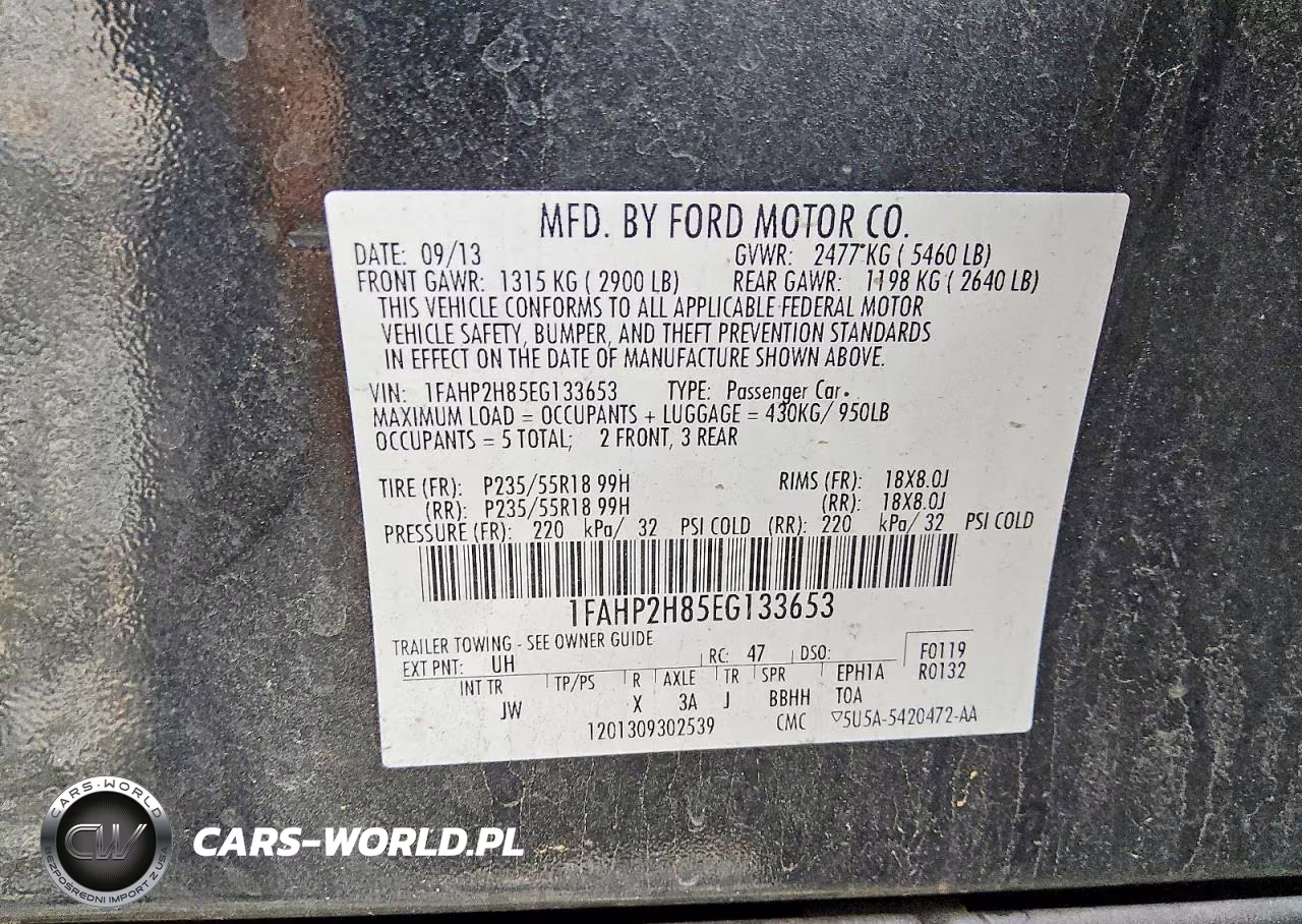 2014 Ford Taurus Sel VIN:1FAHP2H85EG133653 - 12