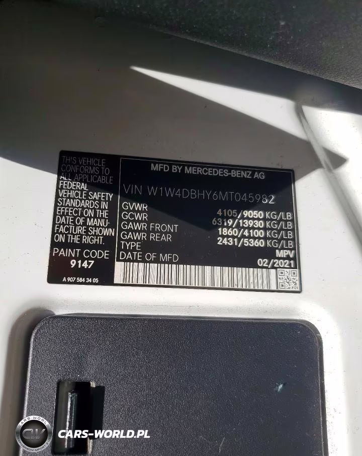 2021 Mercedes-Benz Sprinter 2500 Delivery Van VIN:W1W4DBHY6MT045982 - 13