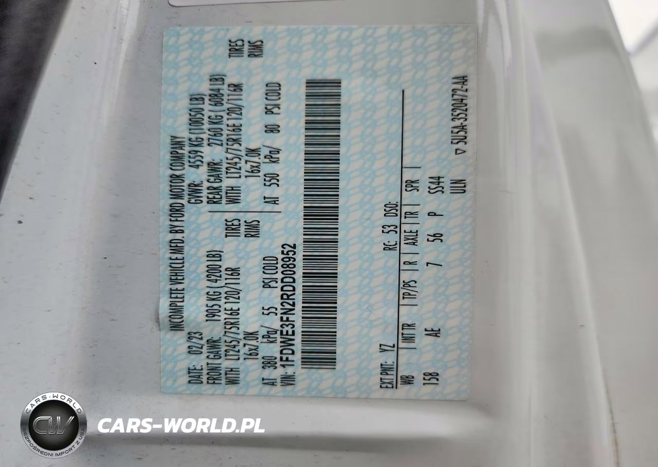 2024 Ford Econoline E350 Super Duty Cutaway Van VIN:1FDWE3FN2RDD08952 - 13