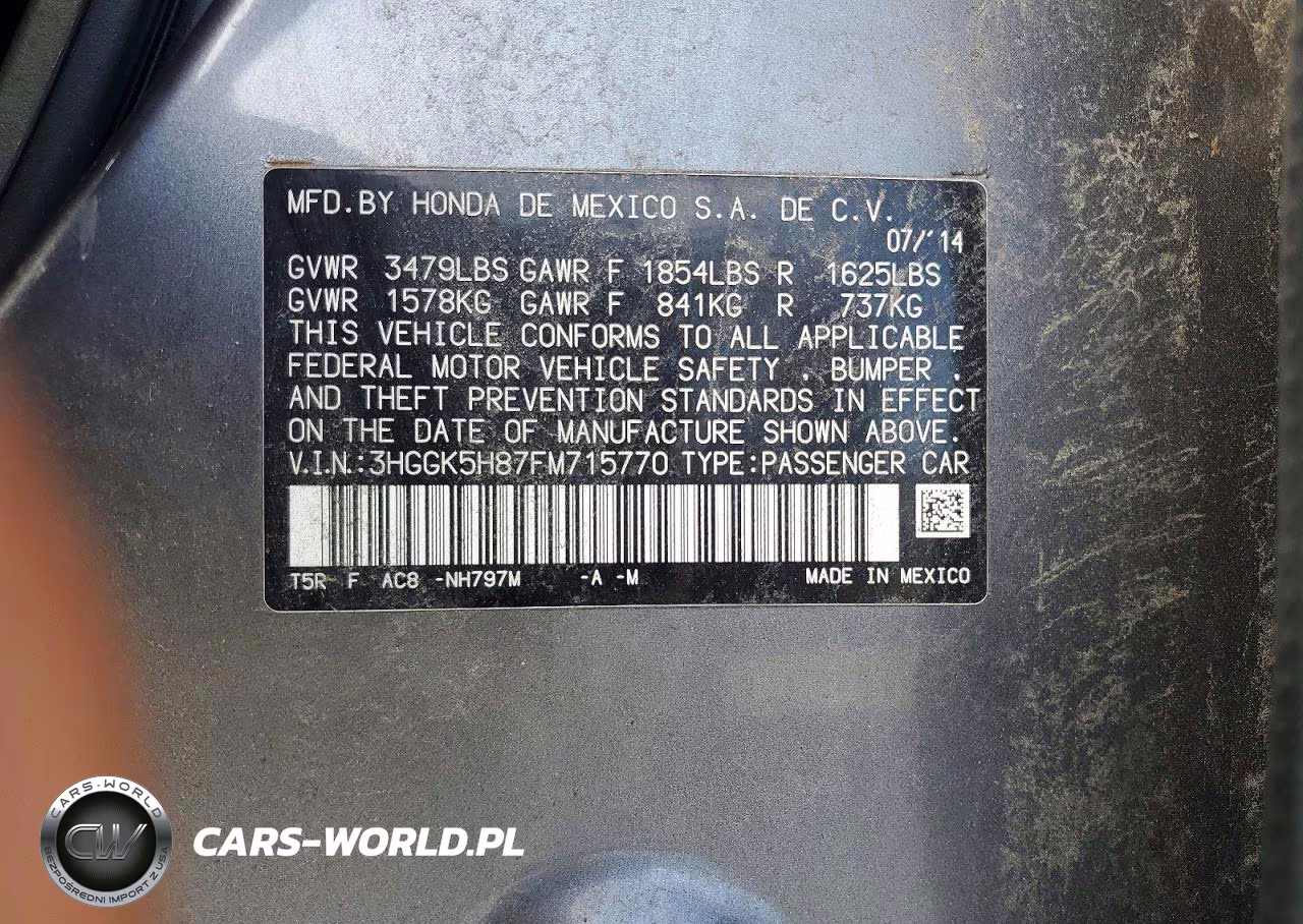 2015 Honda Fit Ex VIN:3HGGK5H87FM715770 - 13