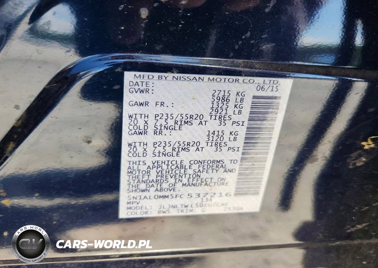 2015 Infiniti Qx60 Base VIN:5N1AL0MM5FC537216 - 12