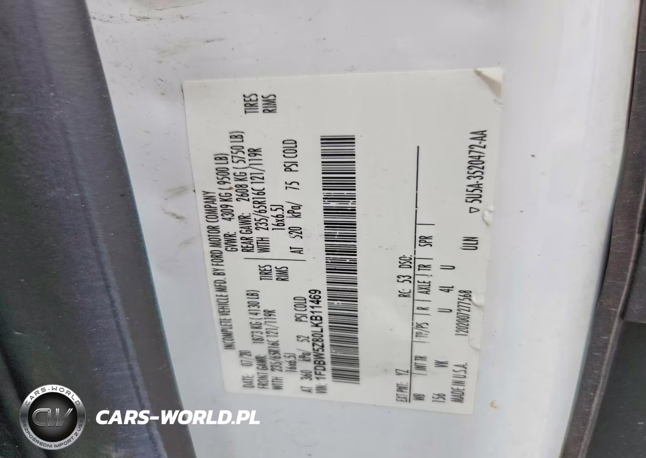 2020 Ford Transit T-350 VIN:1FDBW5Z80LKB11469 - 14