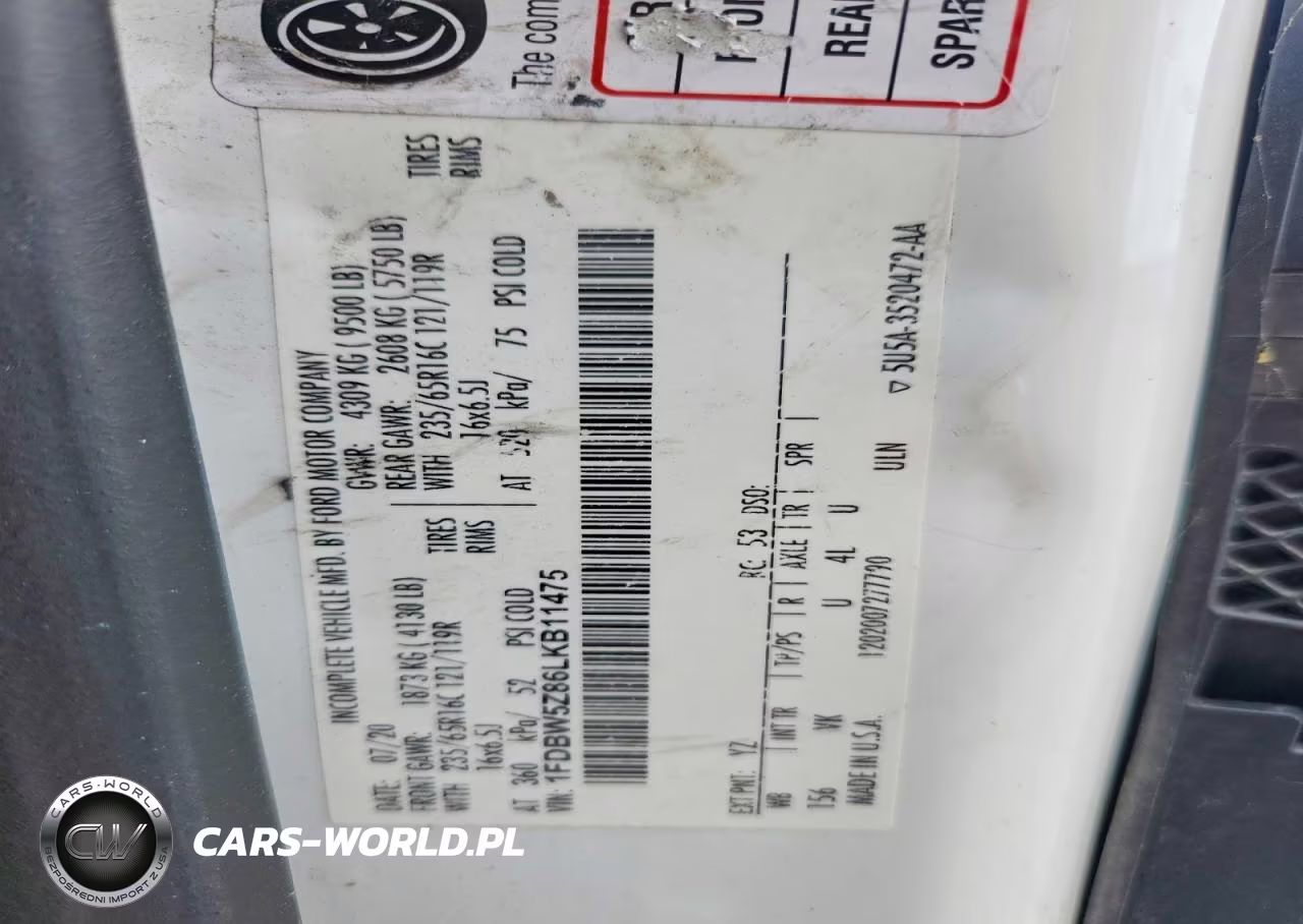 2020 Ford Transit T-350 VIN:1FDBW5Z86LKB11475 - 13