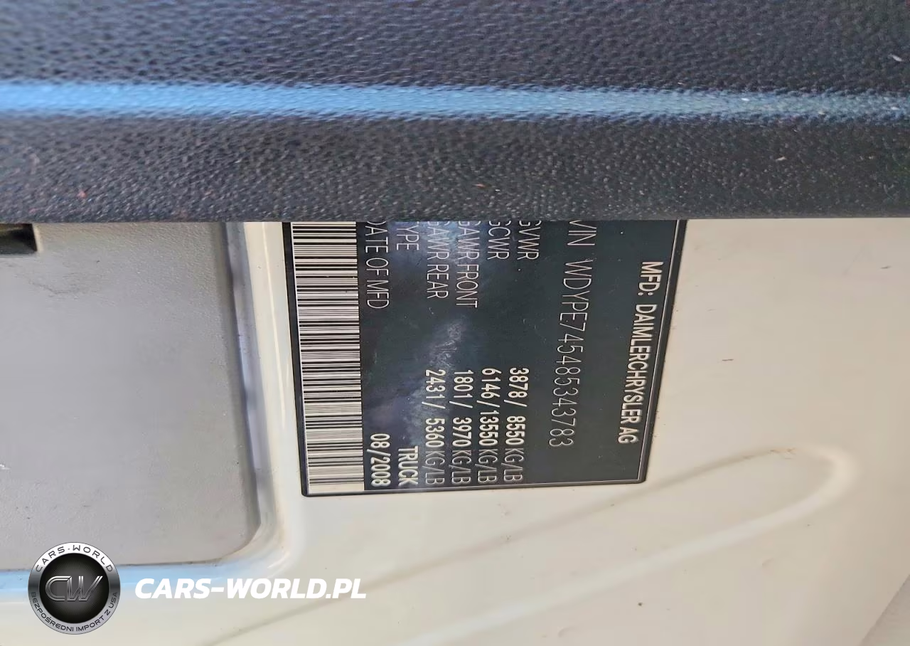 2008 Freightliner Sprinter 2500 VIN:WDYPE745485343783 - 13