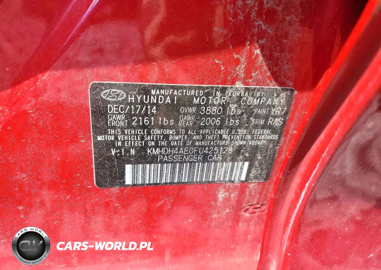 2015 Hyundai Elantra Limited VIN:KMHDH4AE0FU425128 - 12