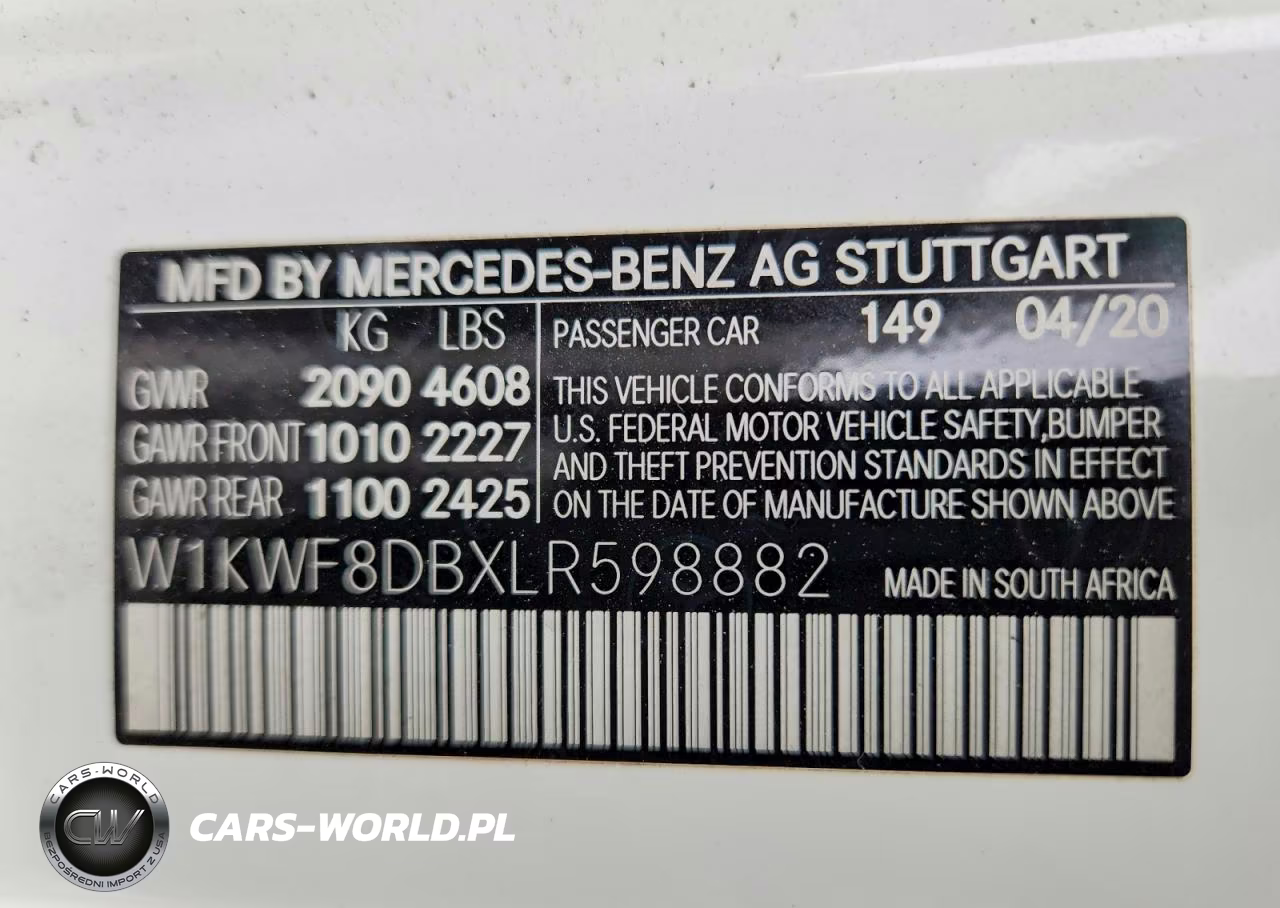 2020 Mercedes-Benz C 300 VIN:W1KWF8DBXLR598882 - 13