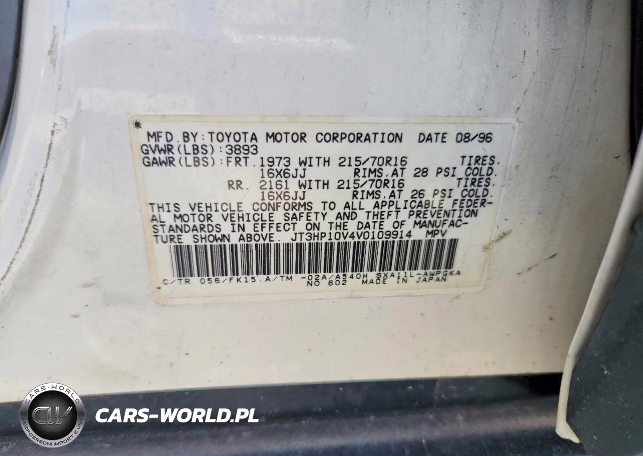 1997 Toyota Rav4 Base VIN:JT3HP10V4V0109914 - 13