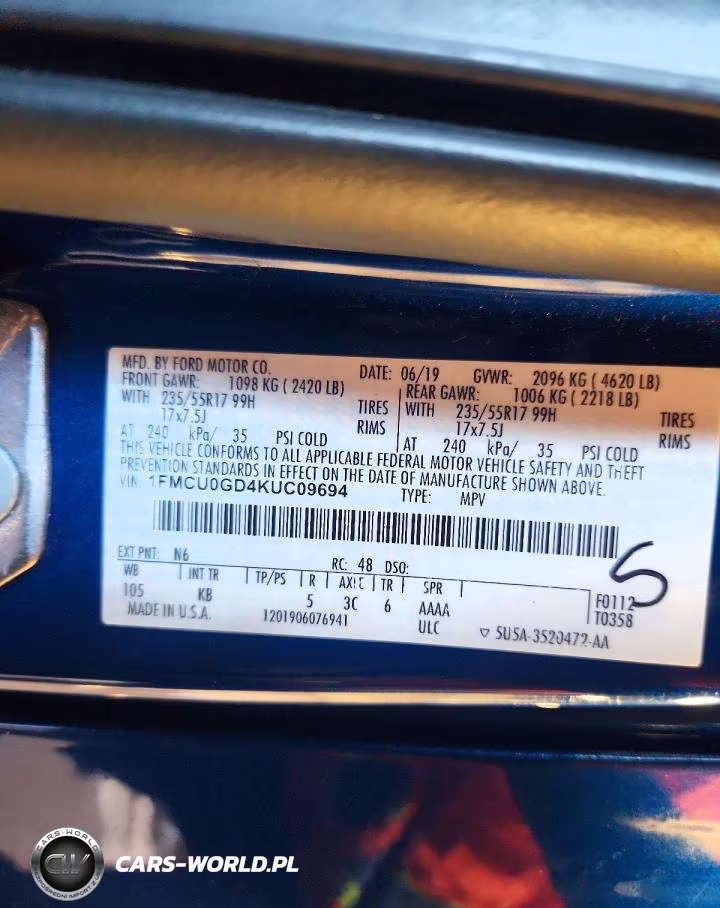 2019 Ford Escape Se VIN:1FMCU0GD4KUC09694 - 14