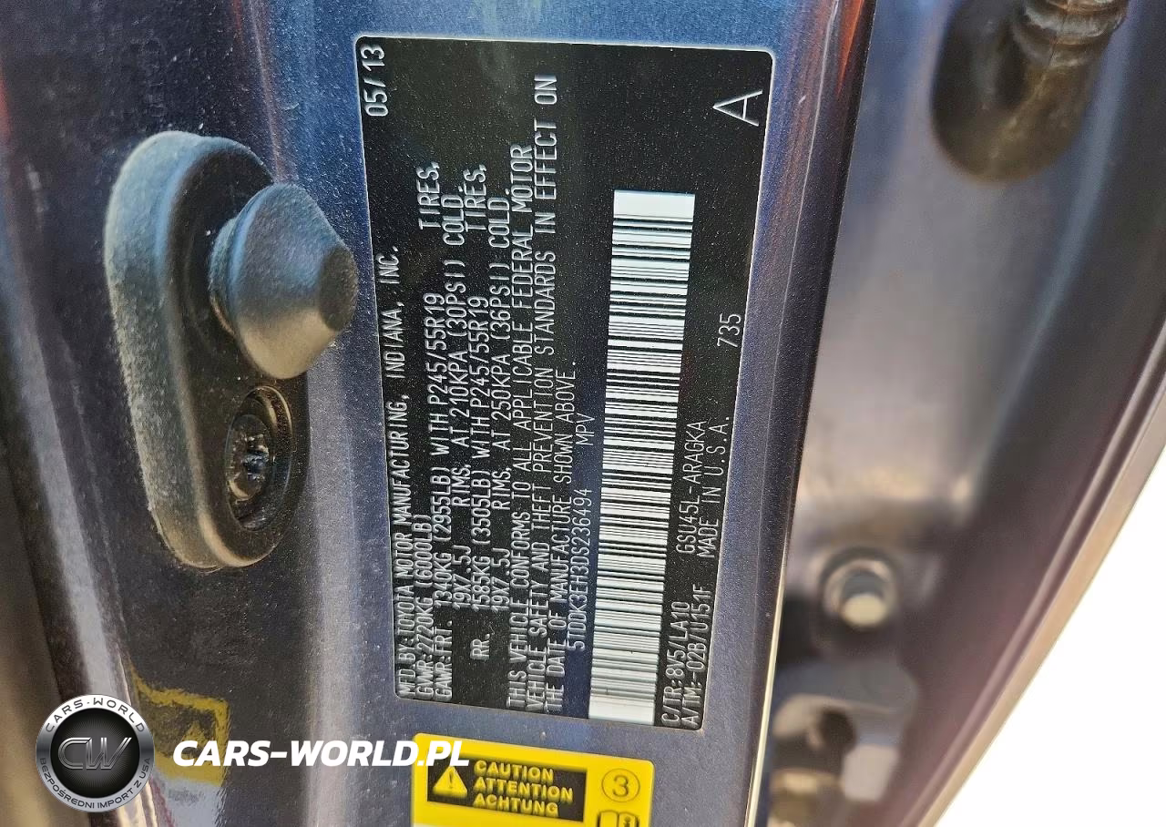 2013 Toyota Highlander Limited VIN:5TDDK3EH3DS236494 - 12