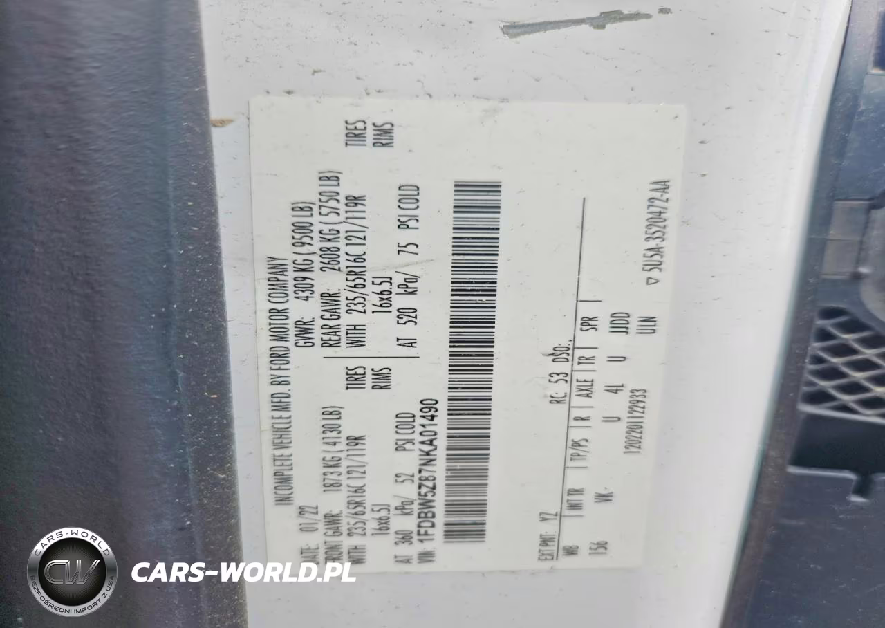2022 Ford Transit T-350 VIN:1FDBW5Z87NKA01490 - 13