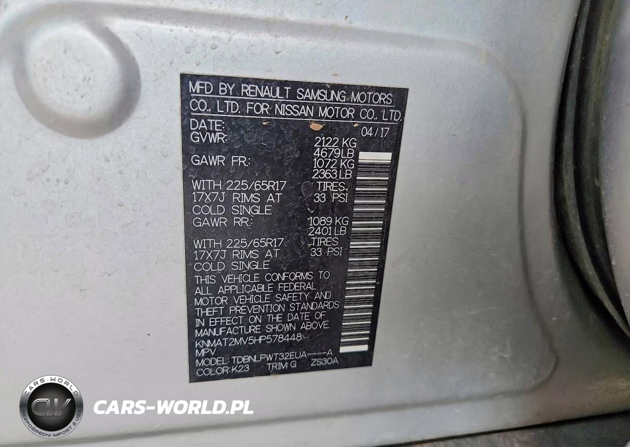 2017 Nissan Rogue S VIN:KNMAT2MV5HP578448 - 13