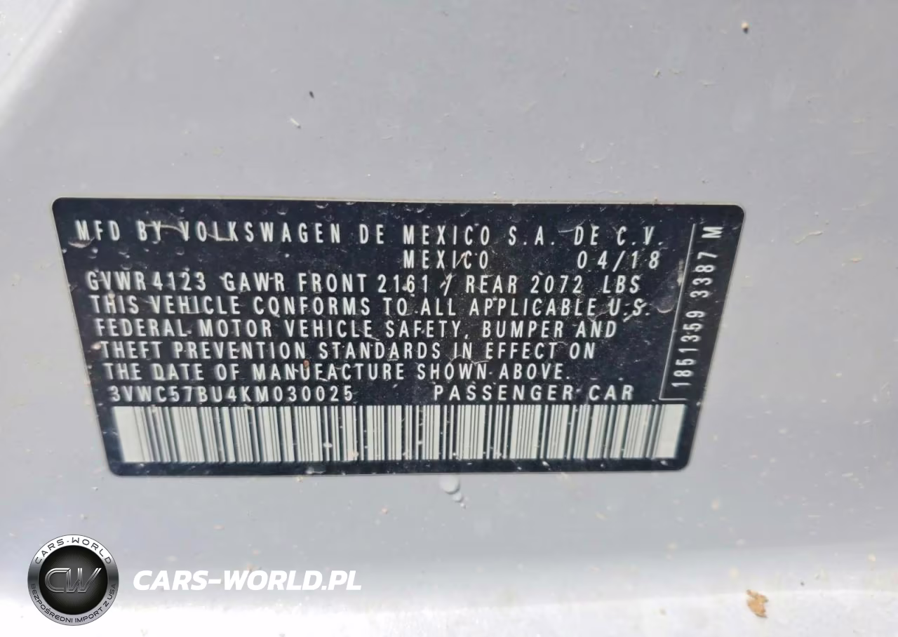 2019 Volkswagen Jetta S VIN:3VWC57BU4KM030025 - 12