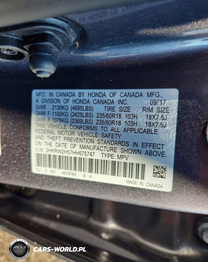 2017 Honda Cr-V Ex VIN:2HKRW2H57HH675747 - 12