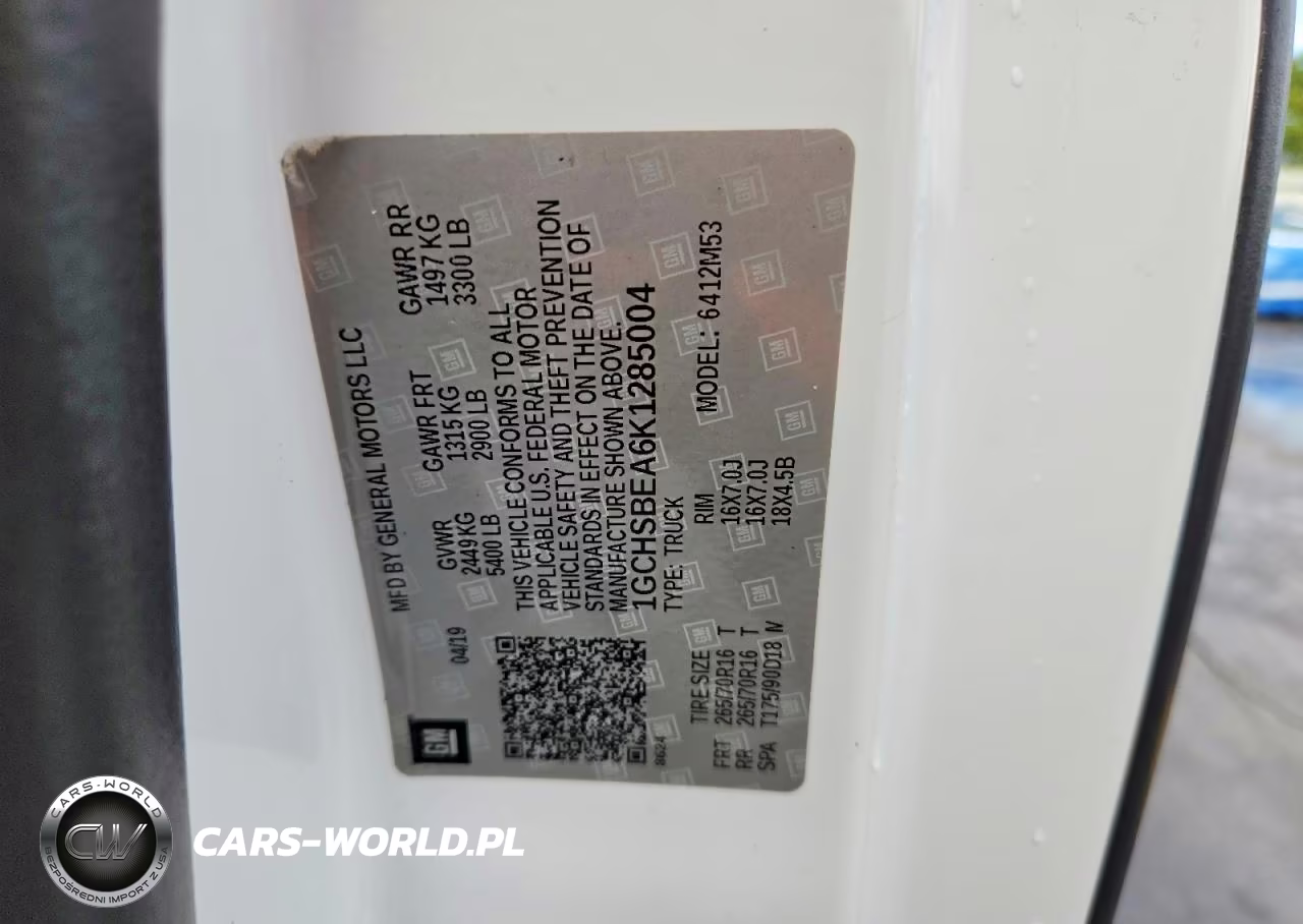 2019 Chevrolet Colorado VIN:1GCHSBEA6K1285004 - 12