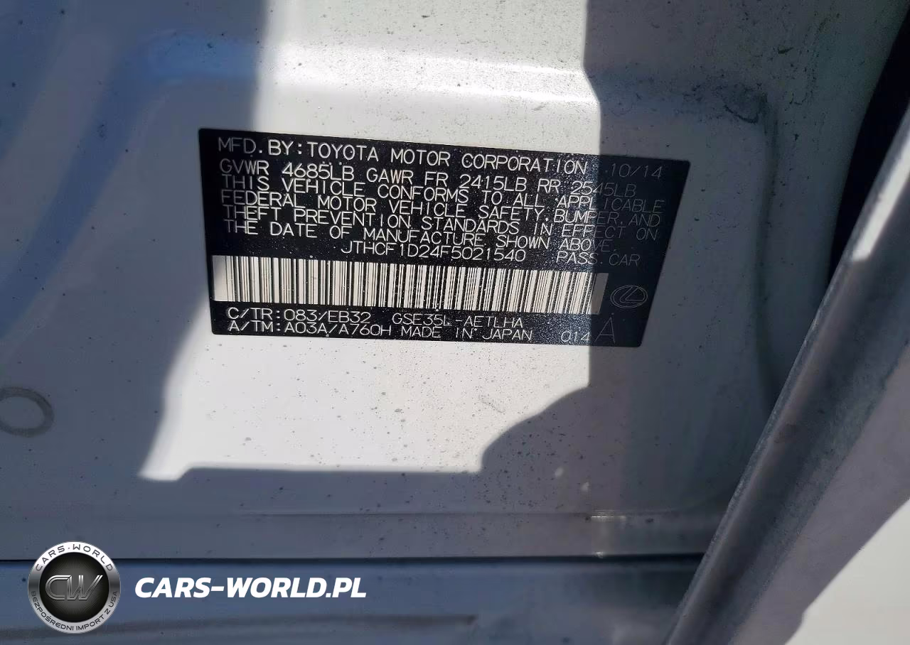 2015 Lexus Is 250 VIN:JTHCF1D24F5021540 - 13