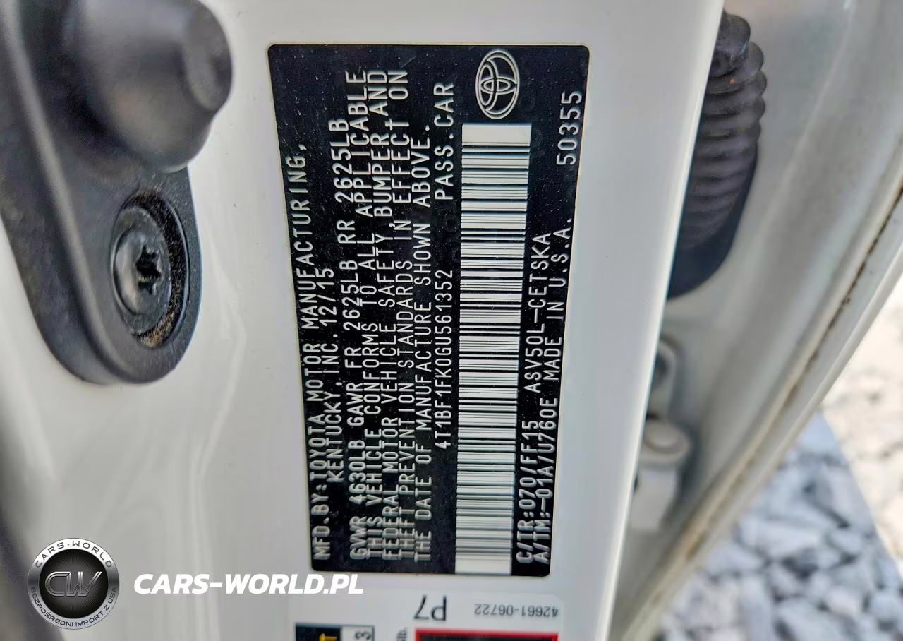 2016 Toyota Camry Se VIN:4T1BF1FK0GU561352 - 12