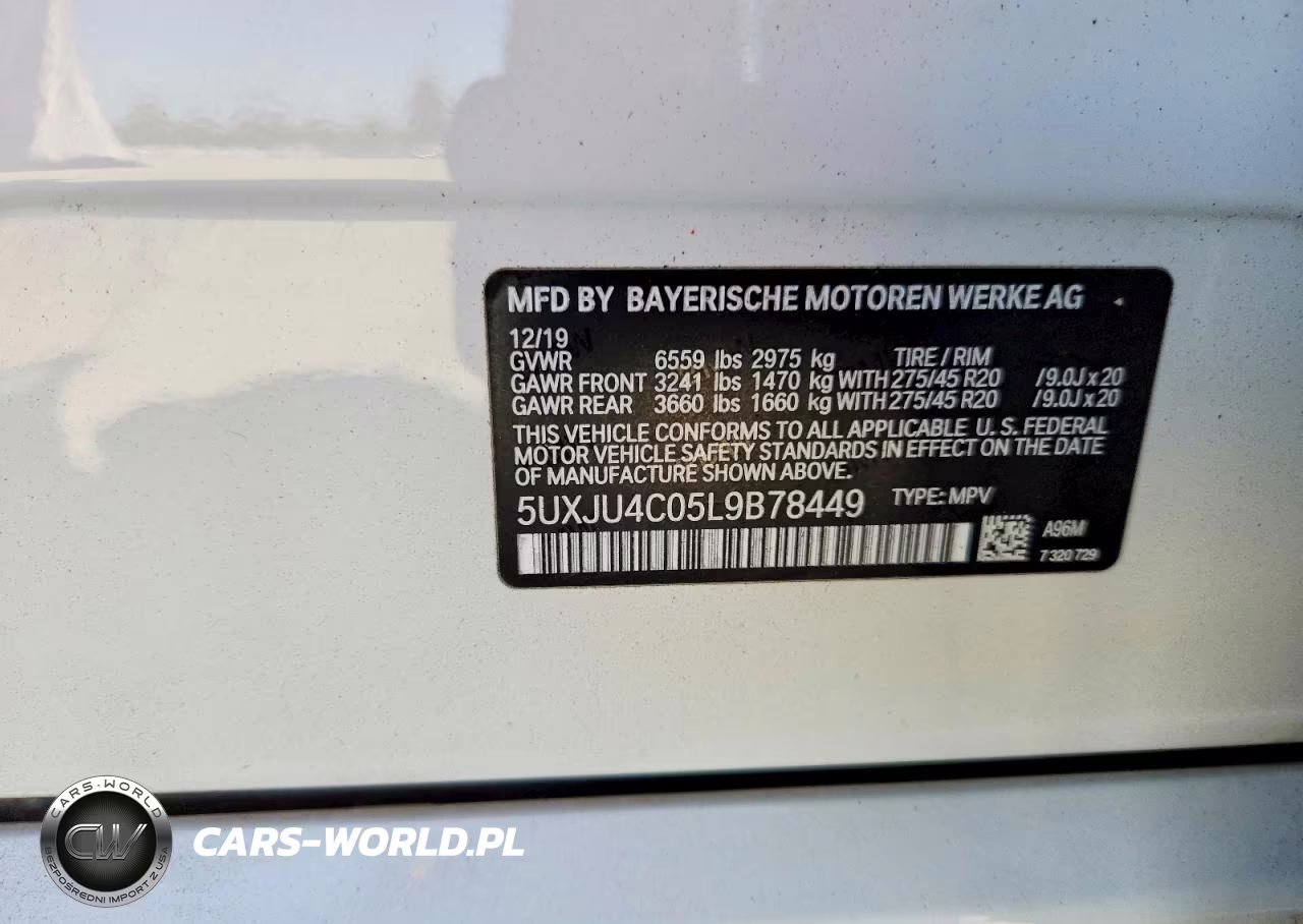 2020 BMW X5 M50I VIN:5UXJU4C05L9B78449 - 13