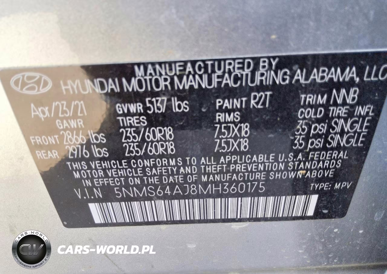 2021 Hyundai Santa Fe Sel VIN:5NMS64AJ8MH360175 - 13