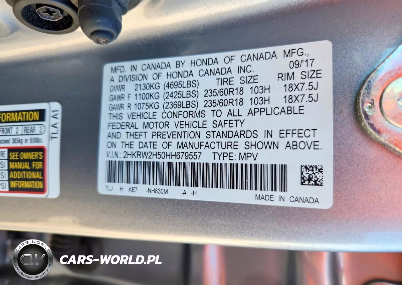 2017 Honda Cr-V Ex VIN:2HKRW2H50HH679557 - 12