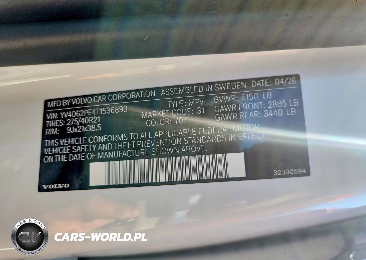 2026 Volvo Xc90 Plus VIN:YV4062PE4T1536893 - 14