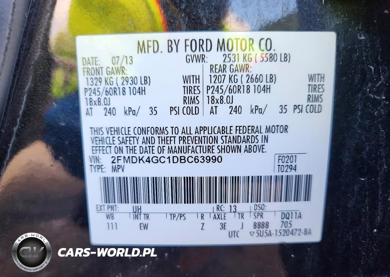 2013 Ford Edge Se VIN:2FMDK4GC1DBC63990 - 13