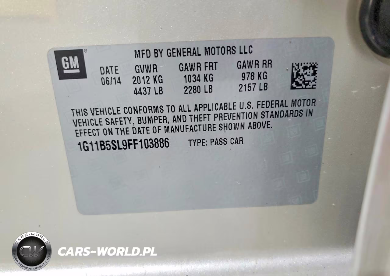 2015 Chevrolet Malibu Ls VIN:1G11B5SL9FF103886 - 12