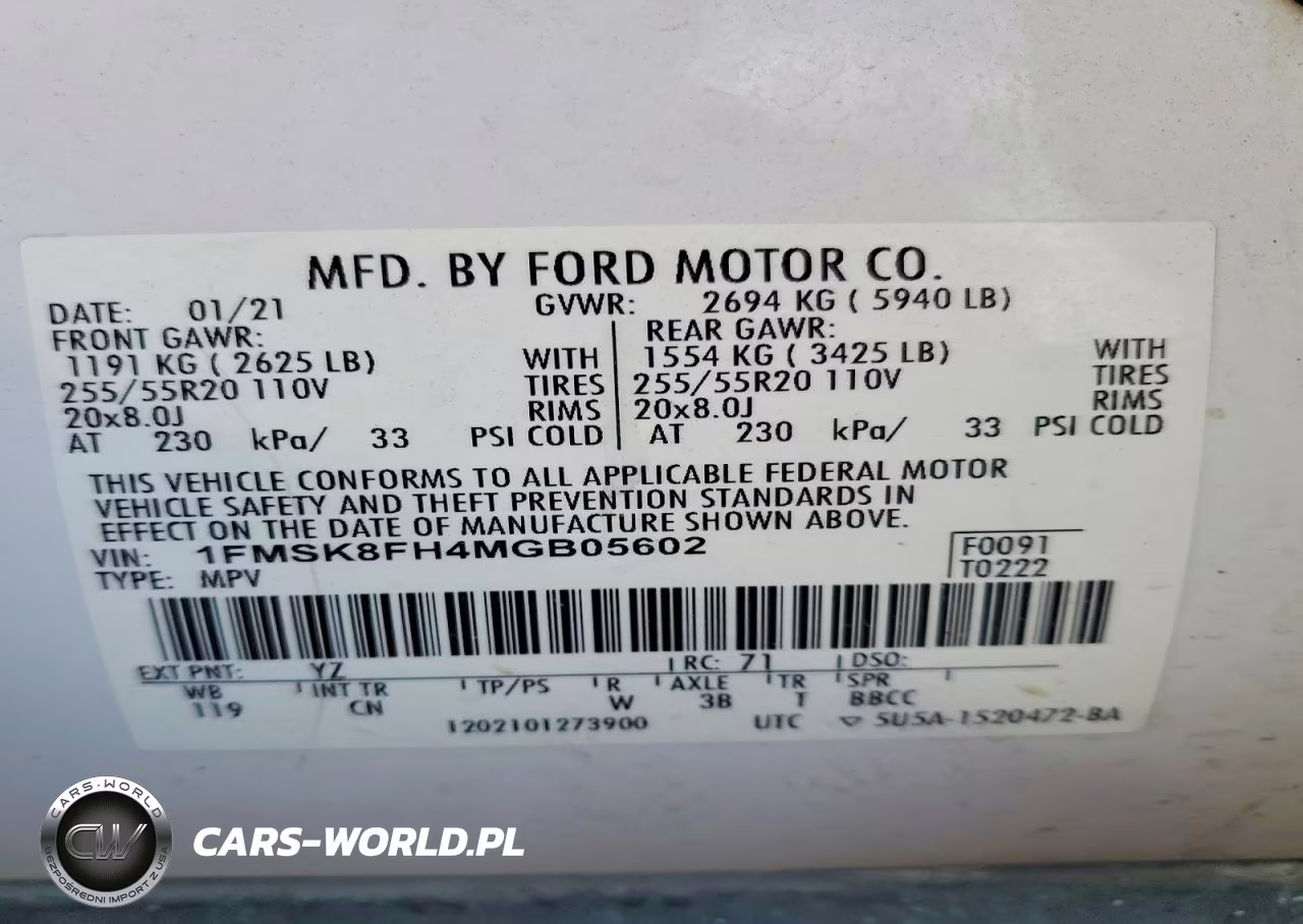 2021 Ford Explorer Limited VIN:1FMSK8FH4MGB05602 - 13
