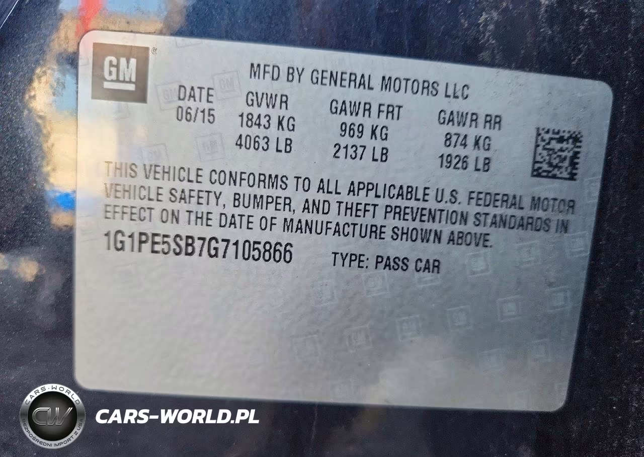 2016 Chevrolet Cruze Limited Lt VIN:1G1PE5SB7G7105866 - 12