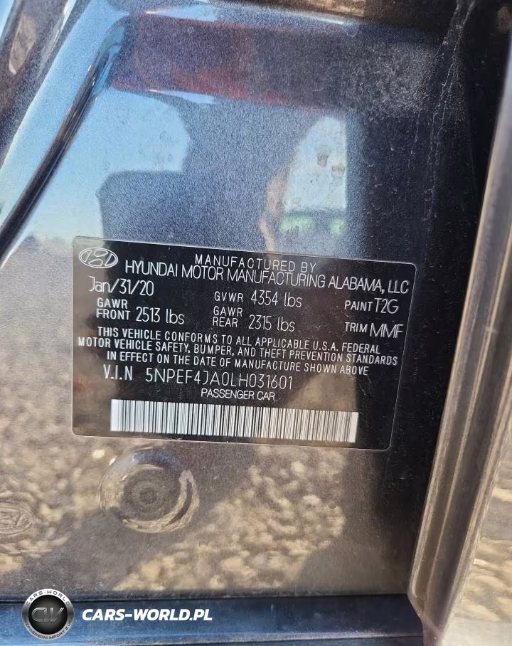 2020 Hyundai Sonata Sel VIN:5NPEF4JA0LH031601 - 12