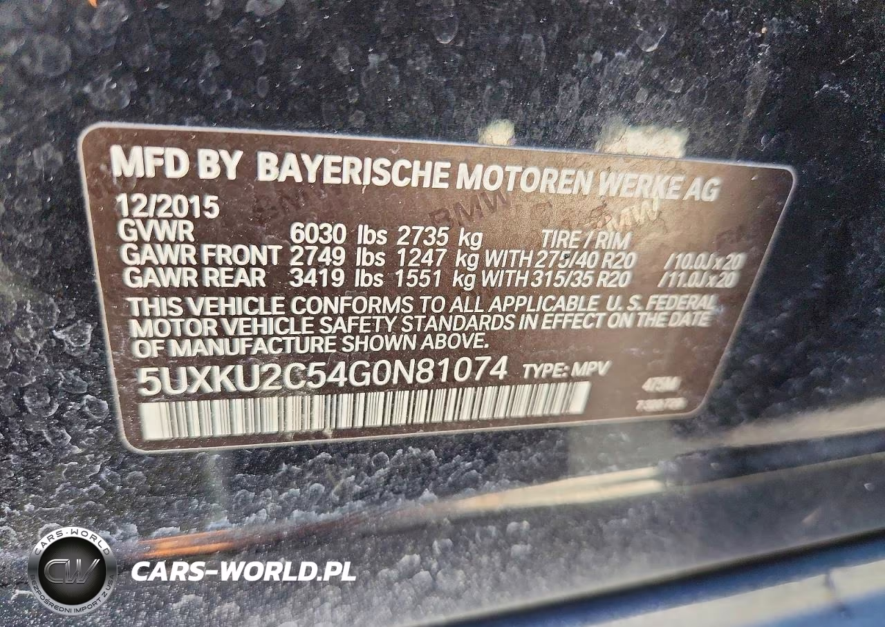 2016 BMW X6 xDrive35I VIN:5UXKU2C54G0N81074 - 13