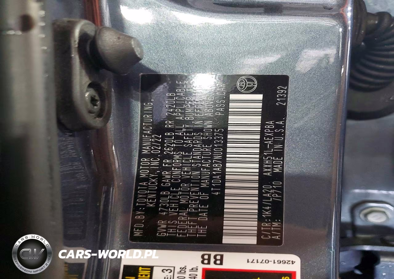 2022 Toyota Avalon Limited VIN:4T1DA1AB7NU013375 - 12