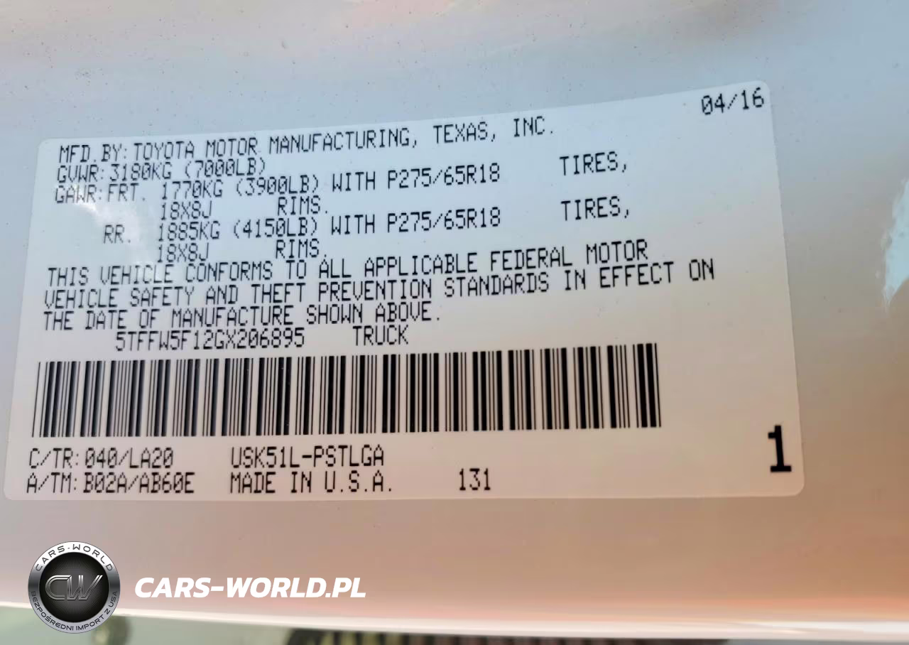 2016 Toyota Tundra Crewmax Limited VIN:5TFFW5F12GX206895 - 12