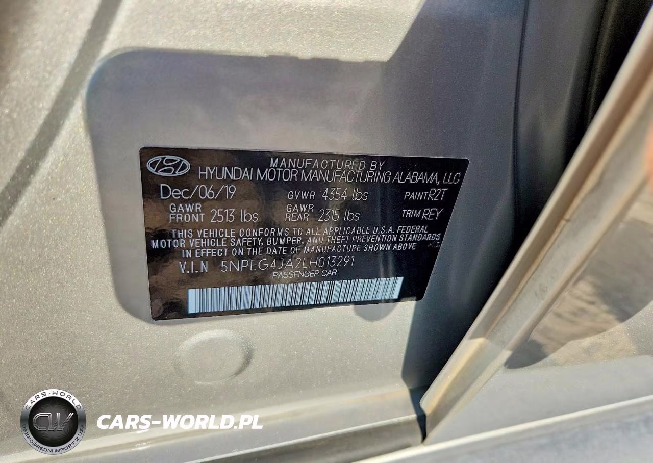 2020 Hyundai Sonata Se VIN:5NPEG4JA2LH013291 - 12