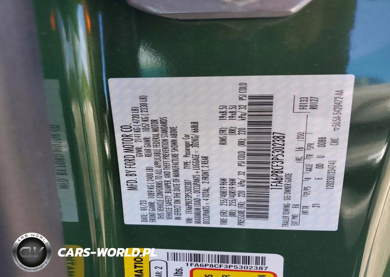 2023 Ford Mustang Gt VIN:1FA6P8CF3P5302387 - 12