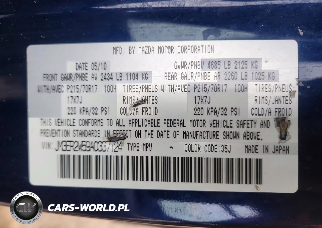 2010 Mazda Cx-7 VIN:JM3ER2W59A0337124 - 13