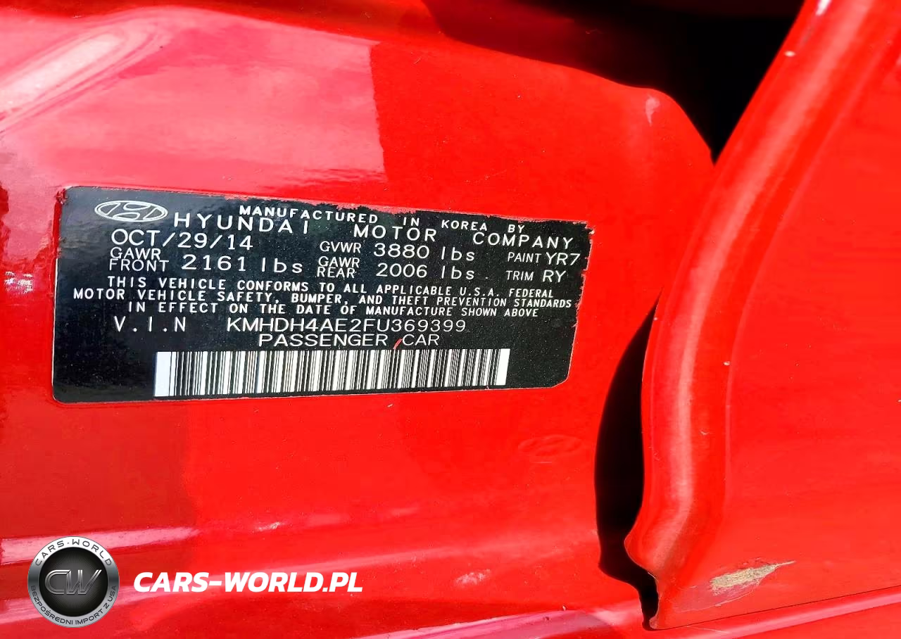 2015 Hyundai Elantra Se VIN:KMHDH4AE2FU369399 - 12