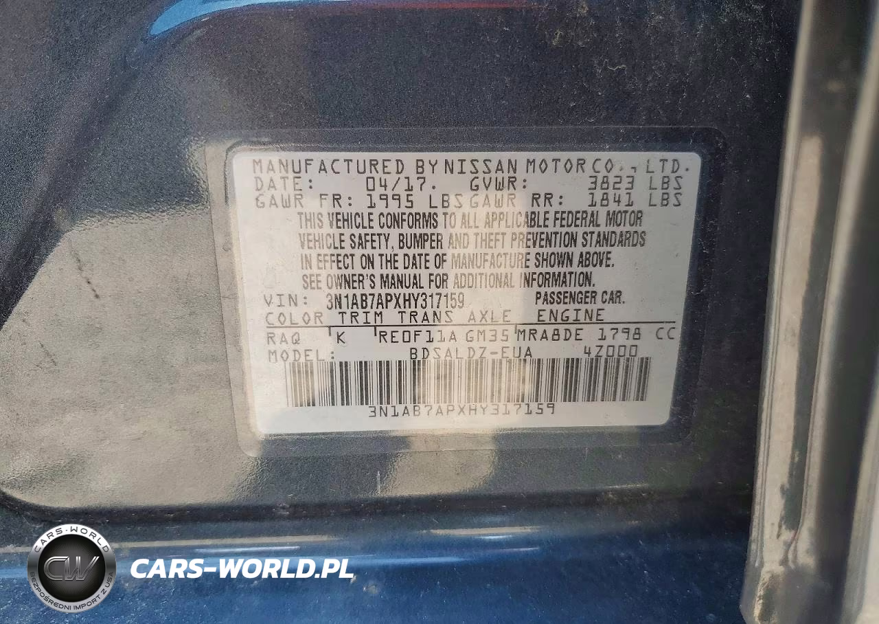 2017 Nissan Sentra Sv VIN:3N1AB7APXHY317159 - 13