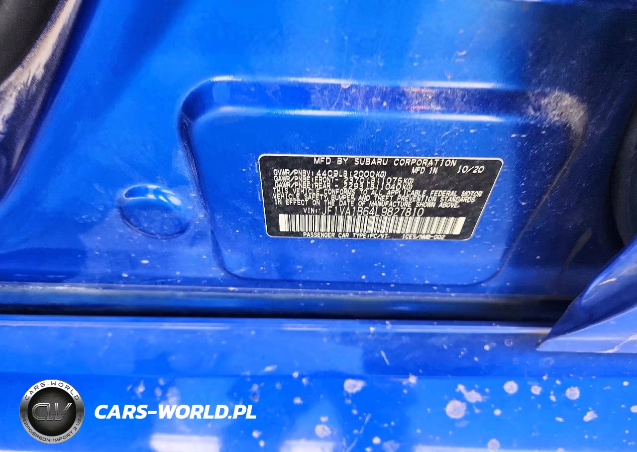 2020 Subaru Wrx Premium VIN:JF1VA1B64L9827810 - 13