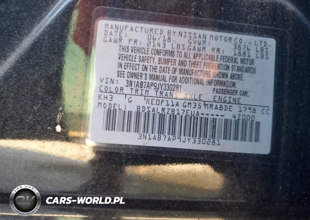 2018 Nissan Sentra S VIN:3N1AB7AP9JY330281 - 13