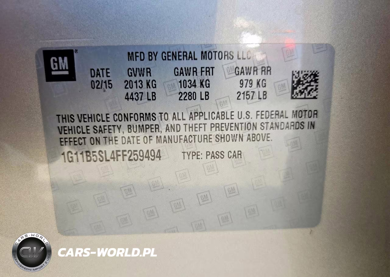 2015 Chevrolet Malibu Ls VIN:1G11B5SL4FF259494 - 12