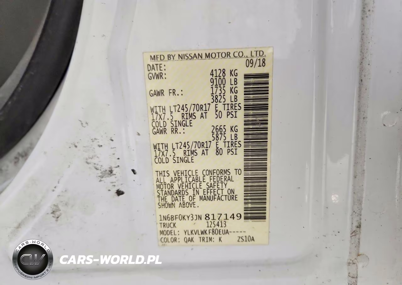 2018 Nissan Nv 2500 Hd VIN:1N6BF0KY3JN817149 - 12
