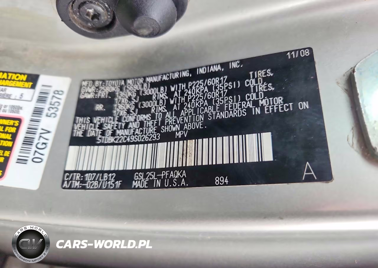 2009 Toyota Sienna Limited VIN:5TDBK22C49S026293 - 13