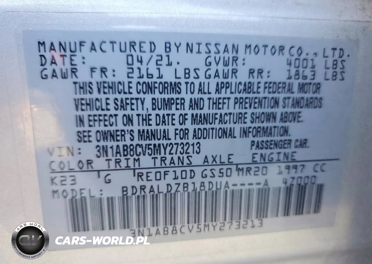 2021 Nissan Sentra Sv VIN:3N1AB8CV5MY273213 - 12