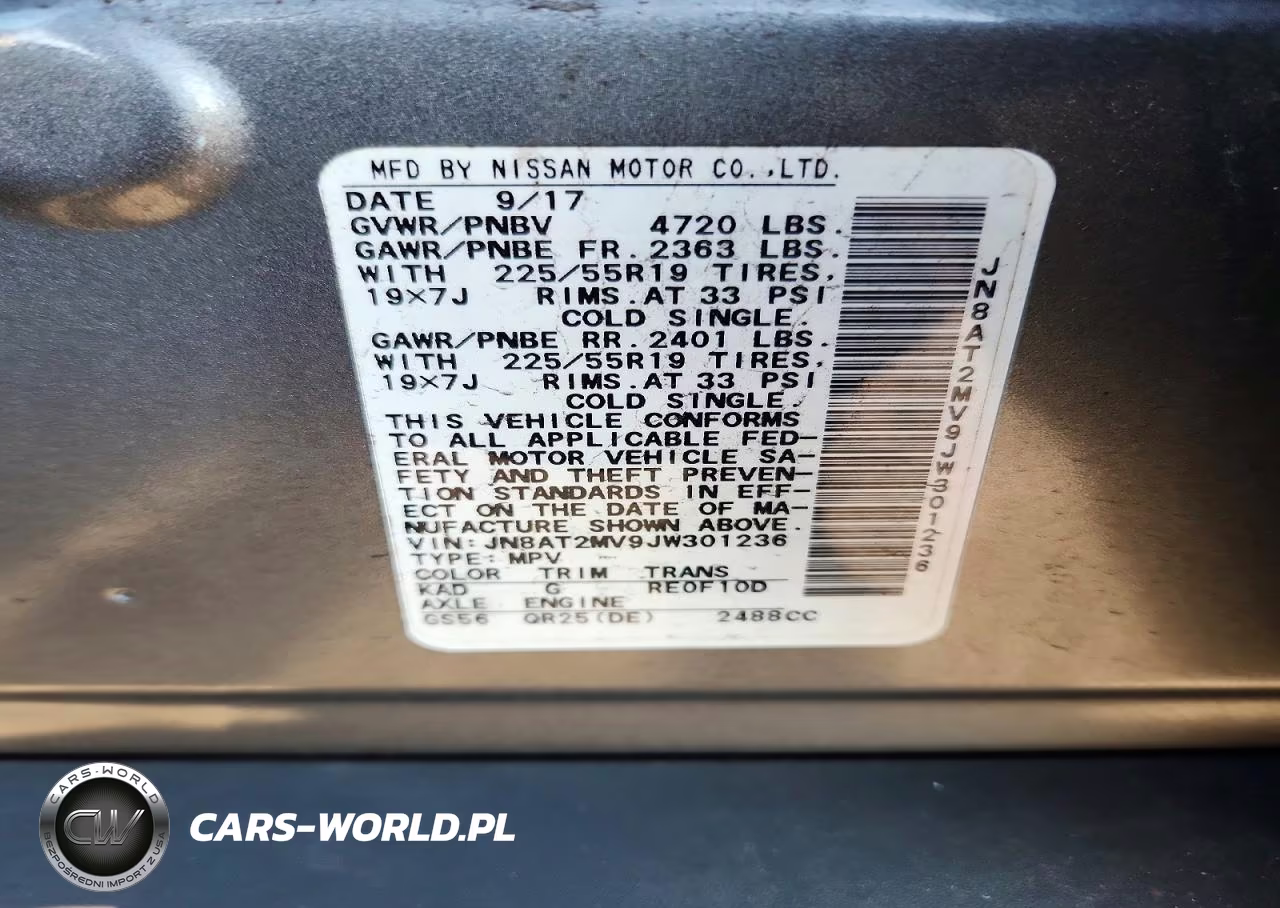 2018 Nissan Rogue Sl VIN:JN8AT2MV9JW301236 - 14
