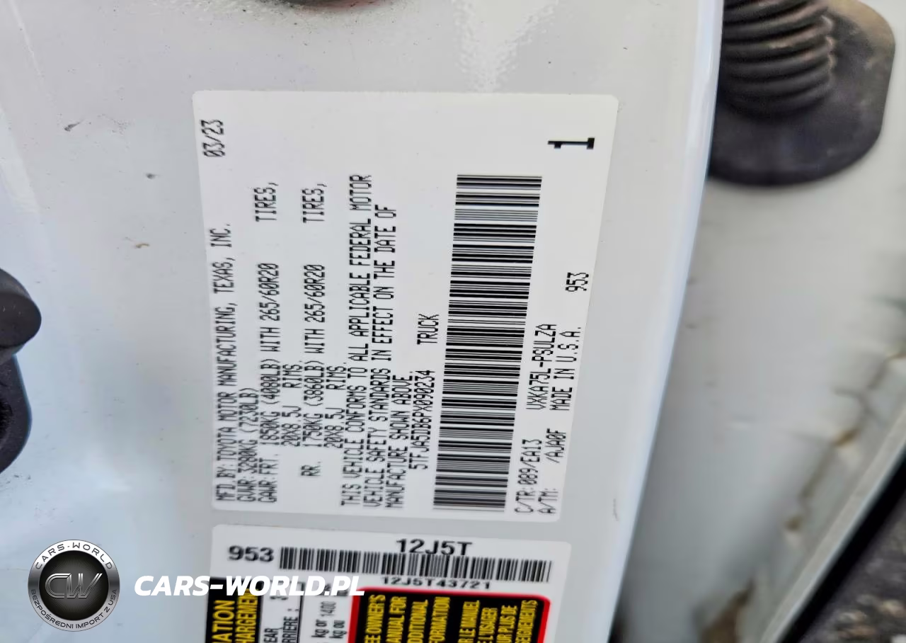 2023 Toyota Tundra Crewmax Limited VIN:5TFJA5DB6PX090234 - 12