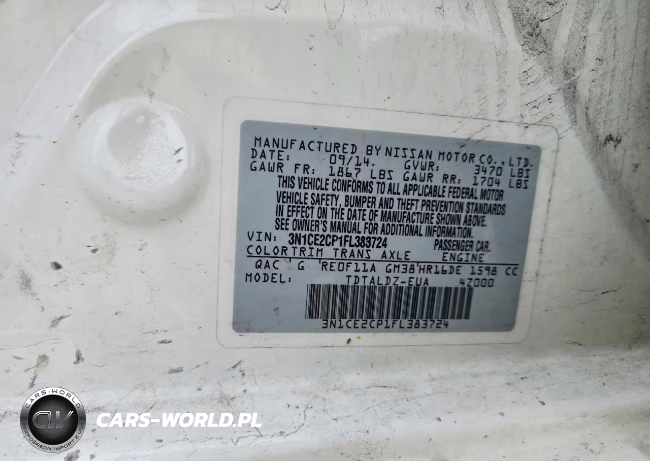 2015 Nissan Versa Note Sv VIN:3N1CE2CP1FL383724 - 12