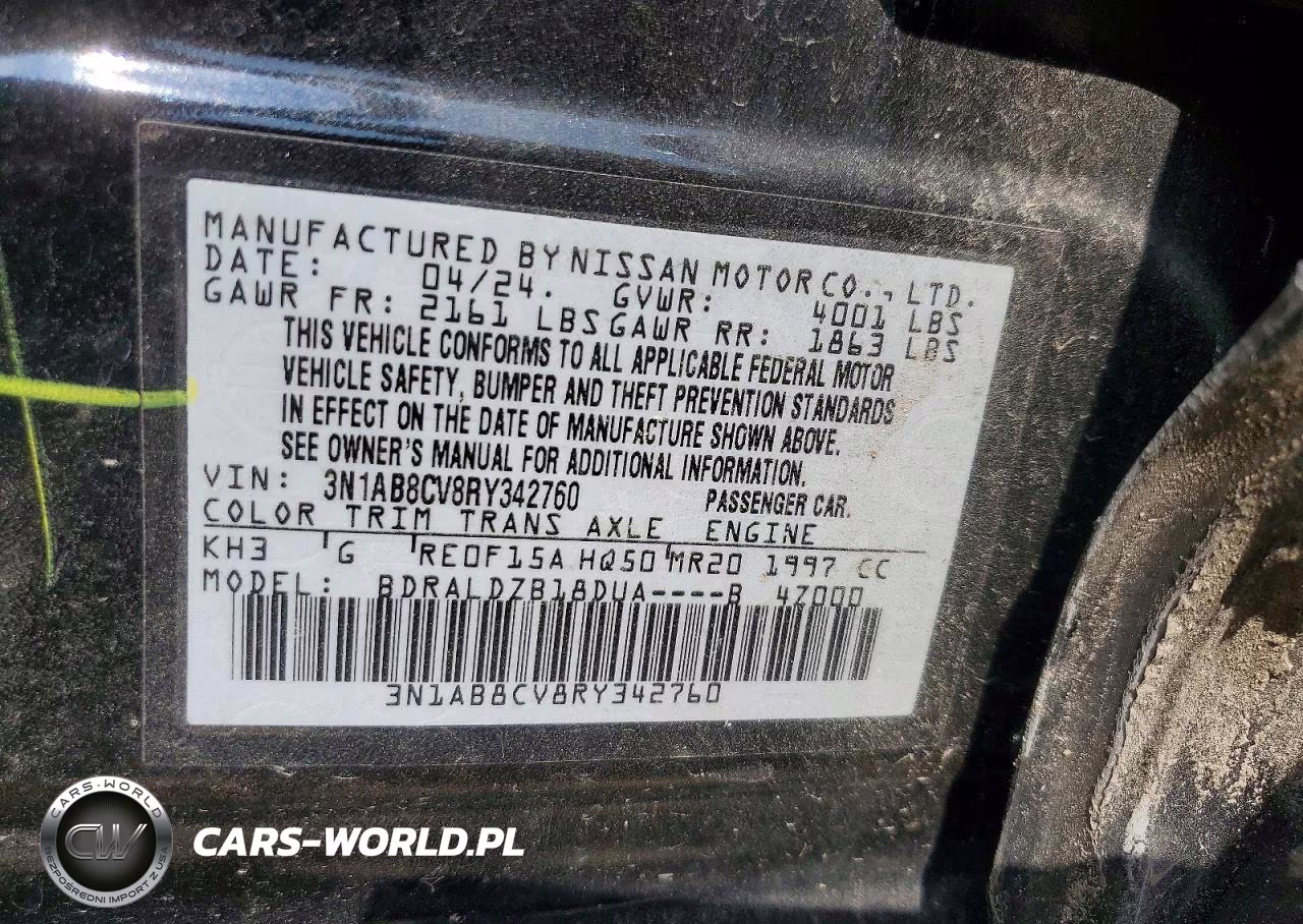 2024 Nissan Sentra Sv VIN:3N1AB8CV8RY342760 - 12