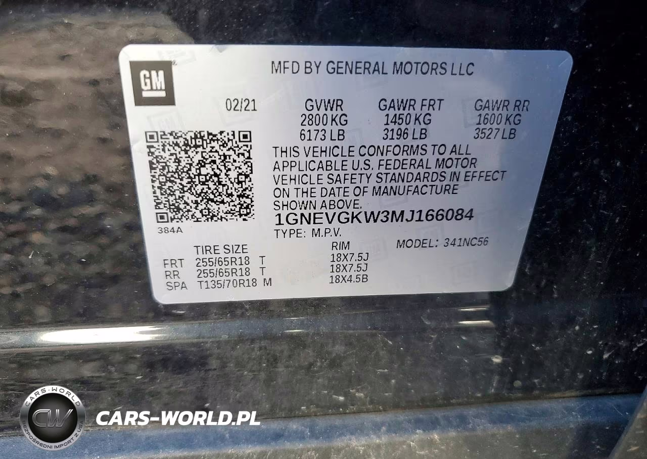 2021 Chevrolet Traverse Lt VIN:1GNEVGKW3MJ166084 - 13