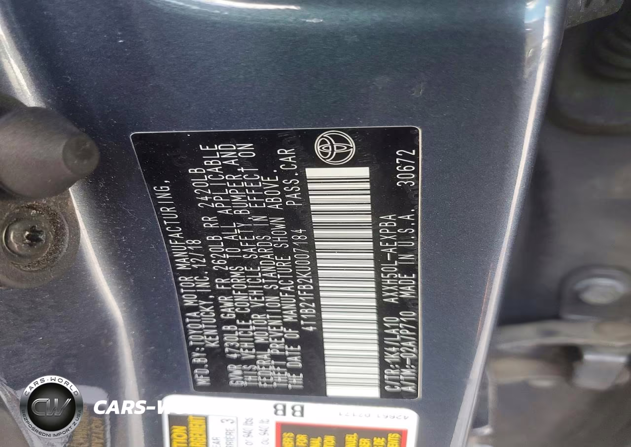 2019 Toyota Avalon Hybrid Limited VIN:4T1B21FB2KU007184 - 12